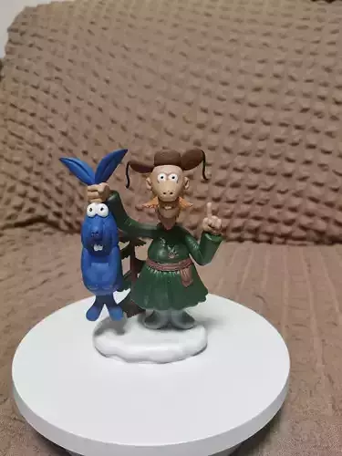 Man with a hare for 3D printing STL       