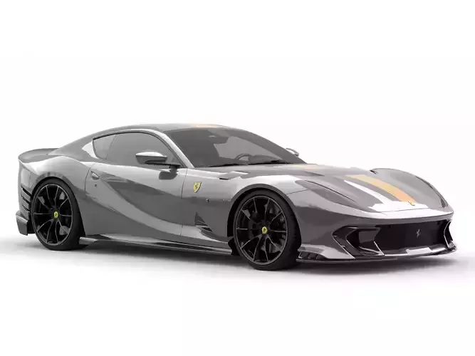 Ferrari 812 Competizione Low-poly 3D model