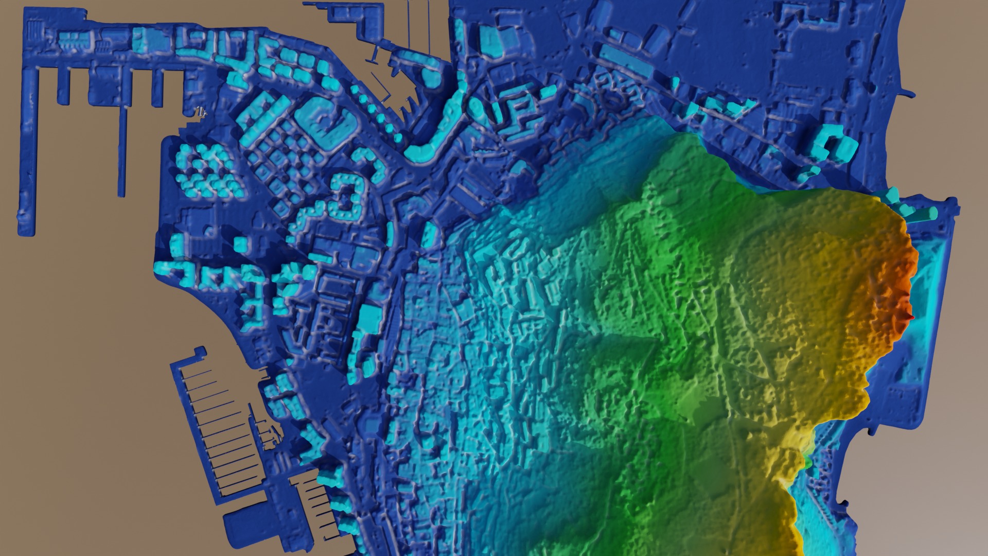 Gibraltar Multipurpose 3D Terrain Model 3D model_40