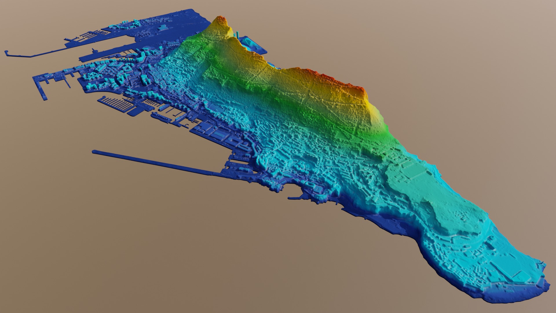 Gibraltar Multipurpose 3D Terrain Model 3D model_32