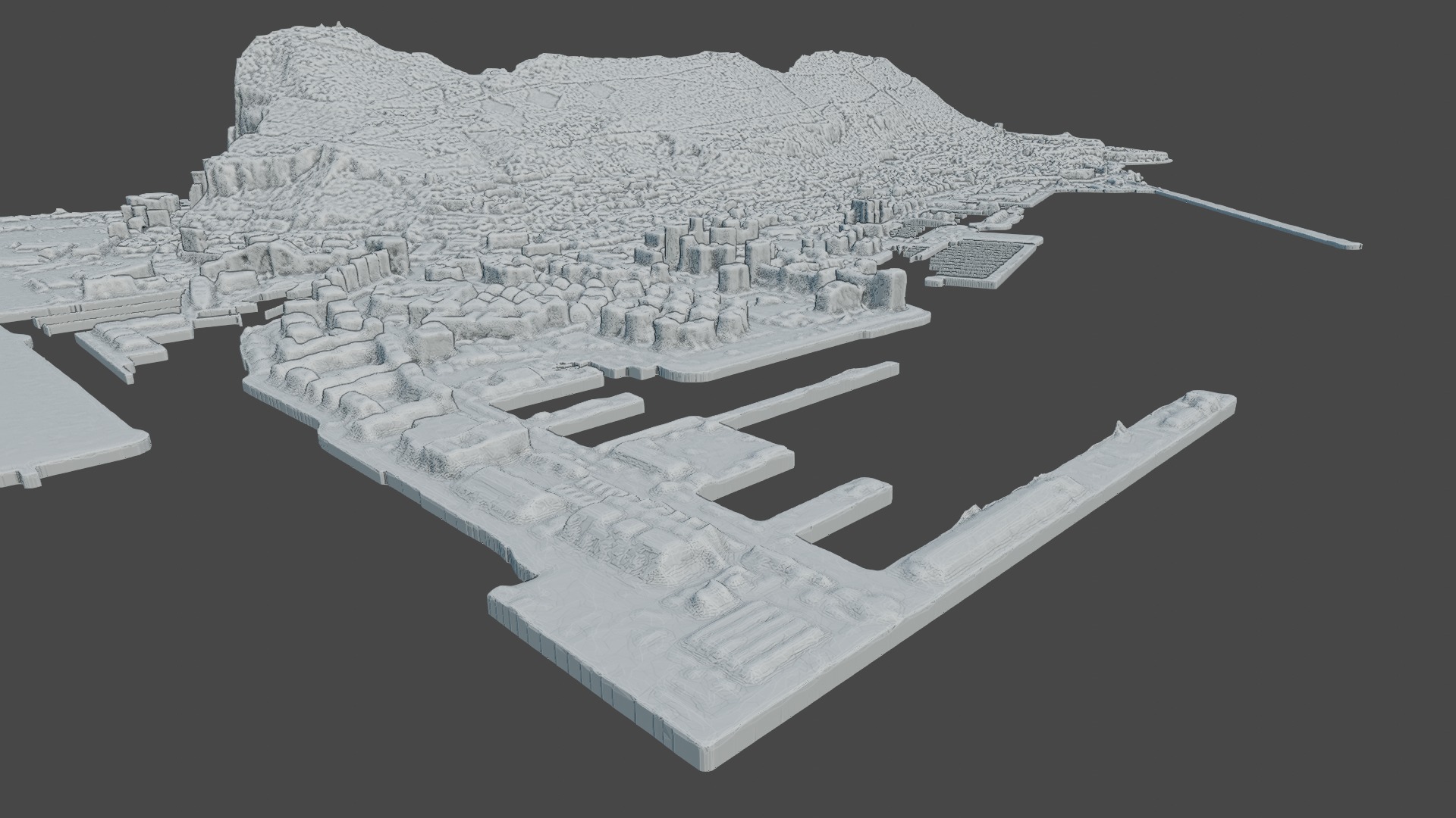 Gibraltar Multipurpose 3D Terrain Model 3D model_30