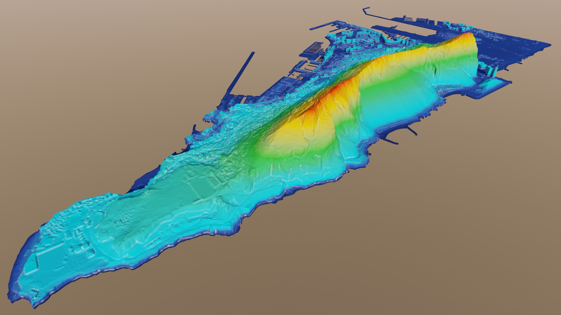 Gibraltar Multipurpose 3D Terrain Model 3D model_34
