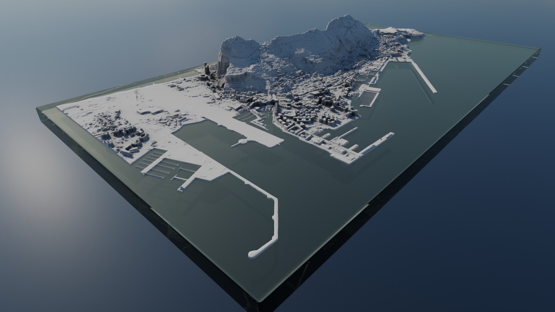 Gibraltar Multipurpose 3D Terrain Model 3D model_11