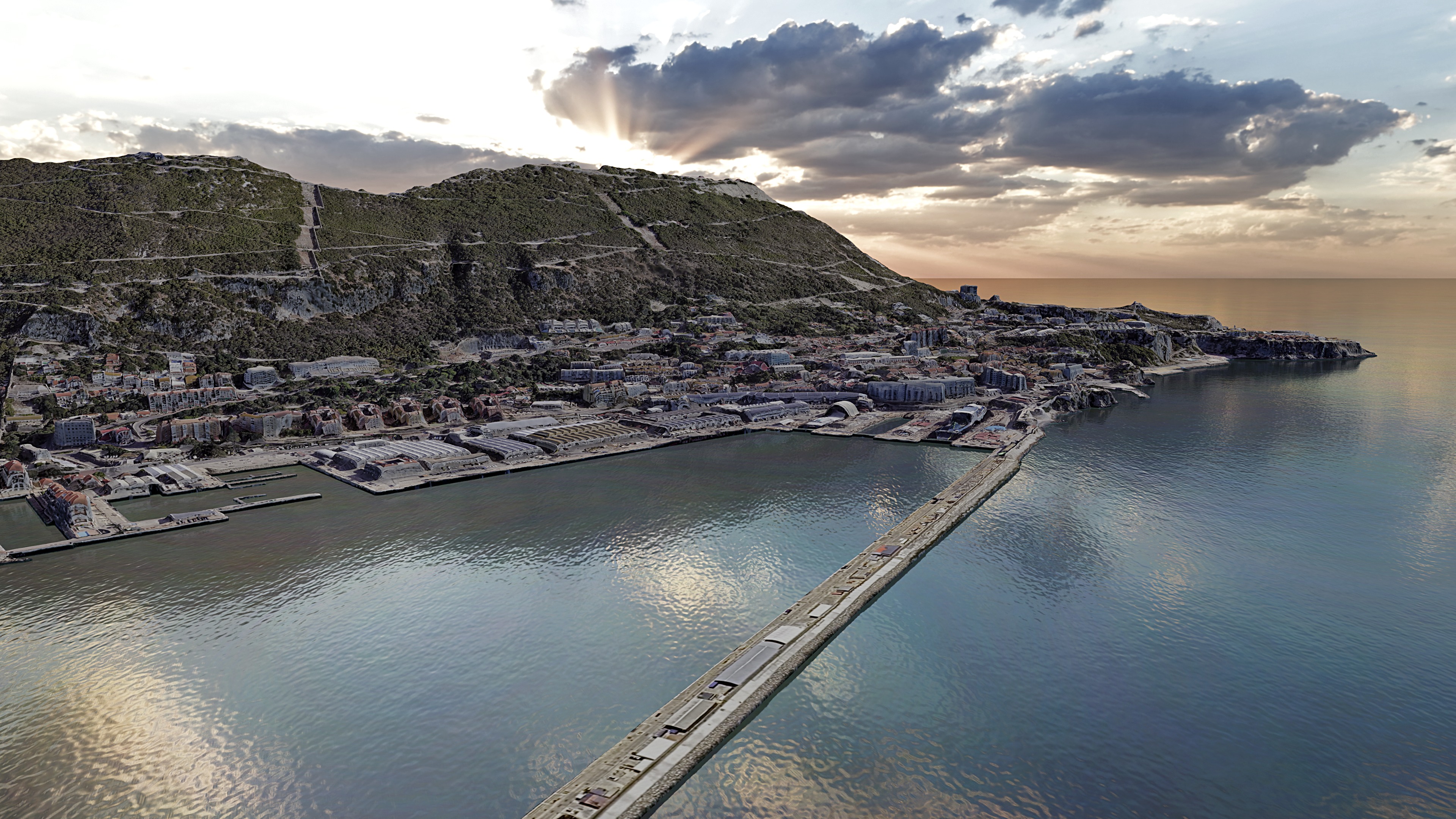 Gibraltar Multipurpose 3D Terrain Model 3D model_2