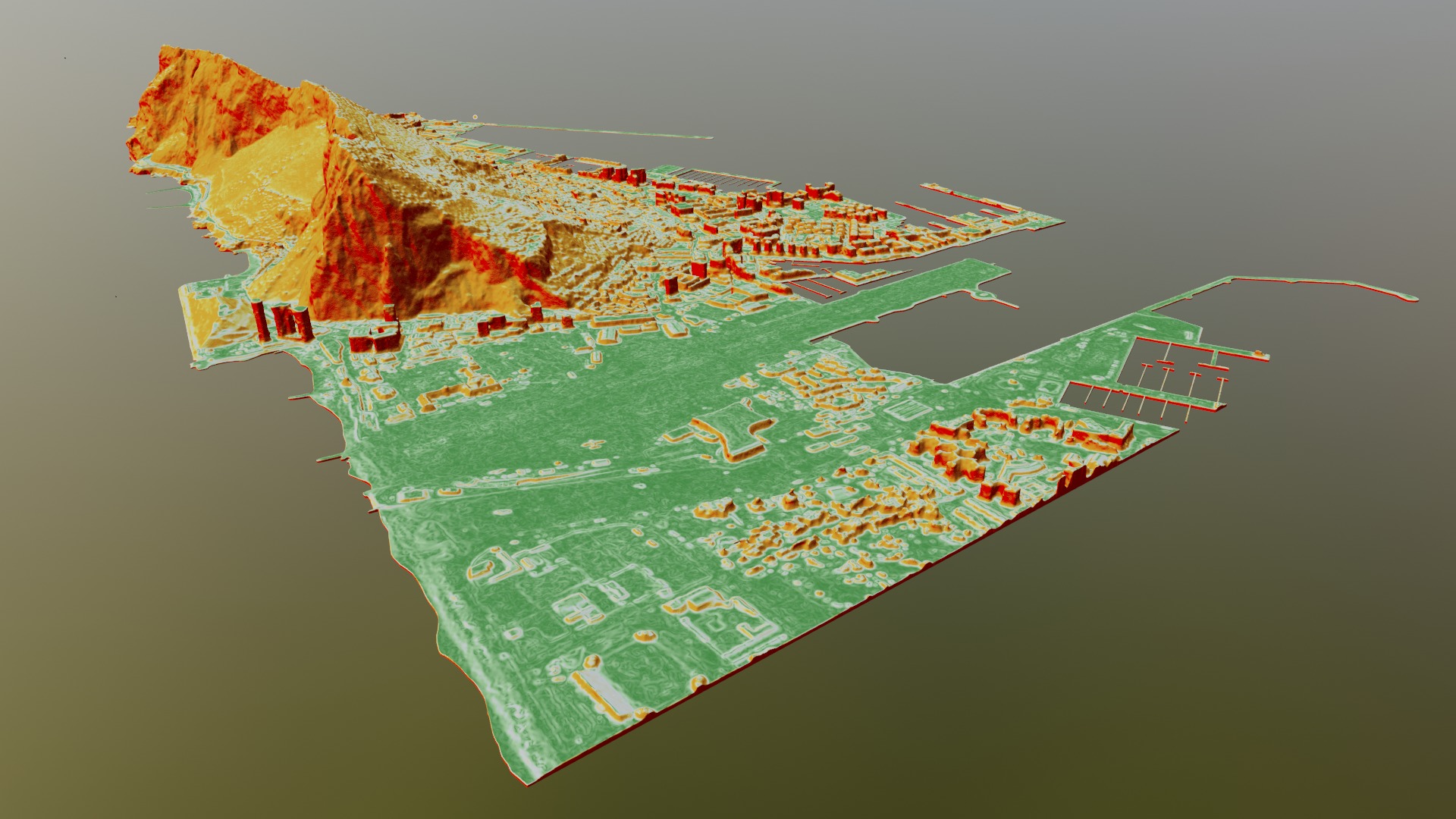 Gibraltar Multipurpose 3D Terrain Model 3D model_45