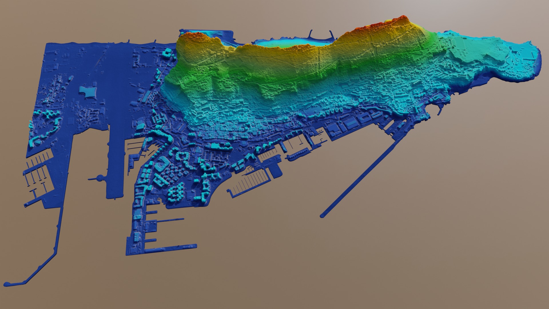 Gibraltar Multipurpose 3D Terrain Model 3D model_31