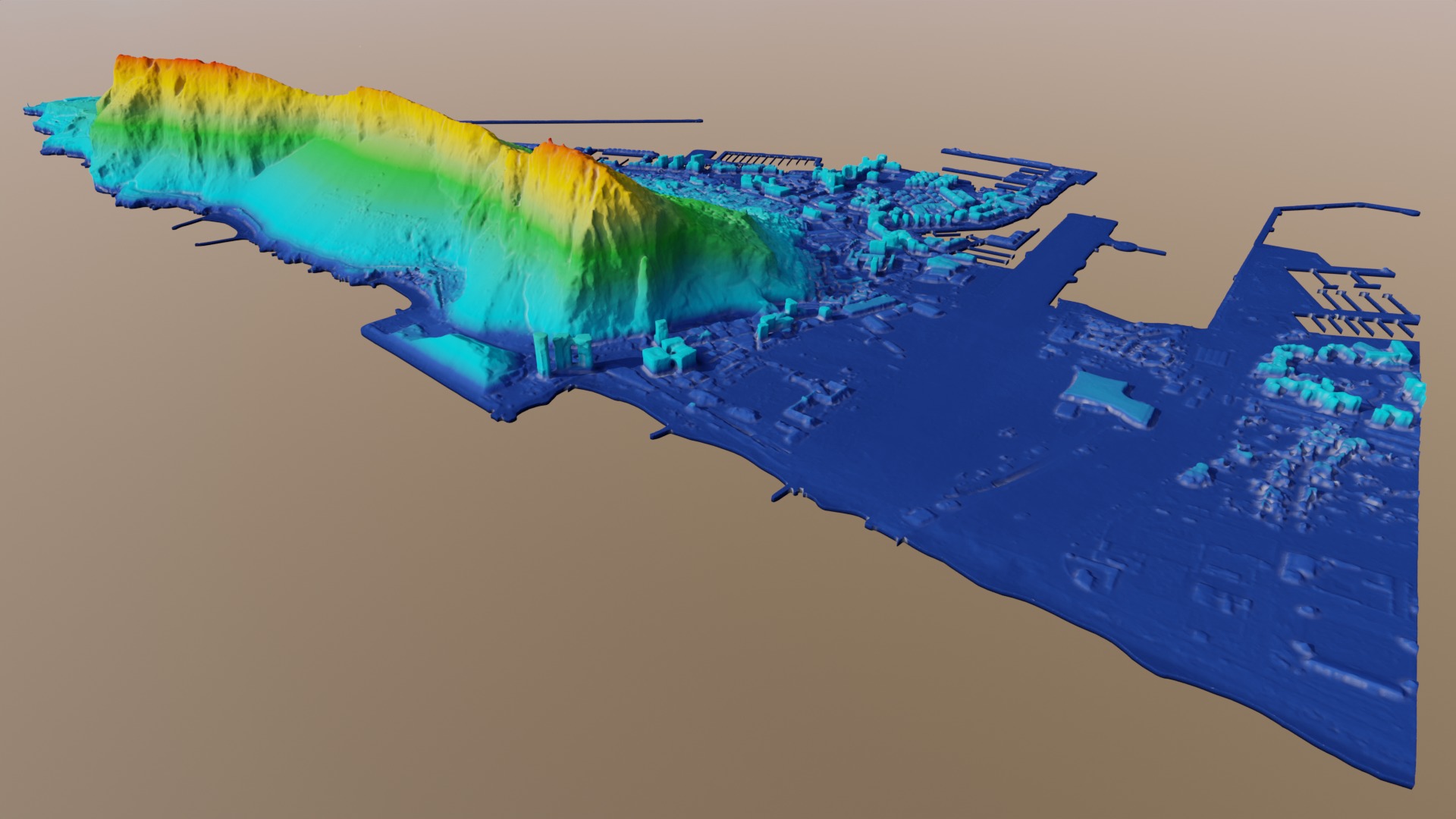 Gibraltar Multipurpose 3D Terrain Model 3D model_36