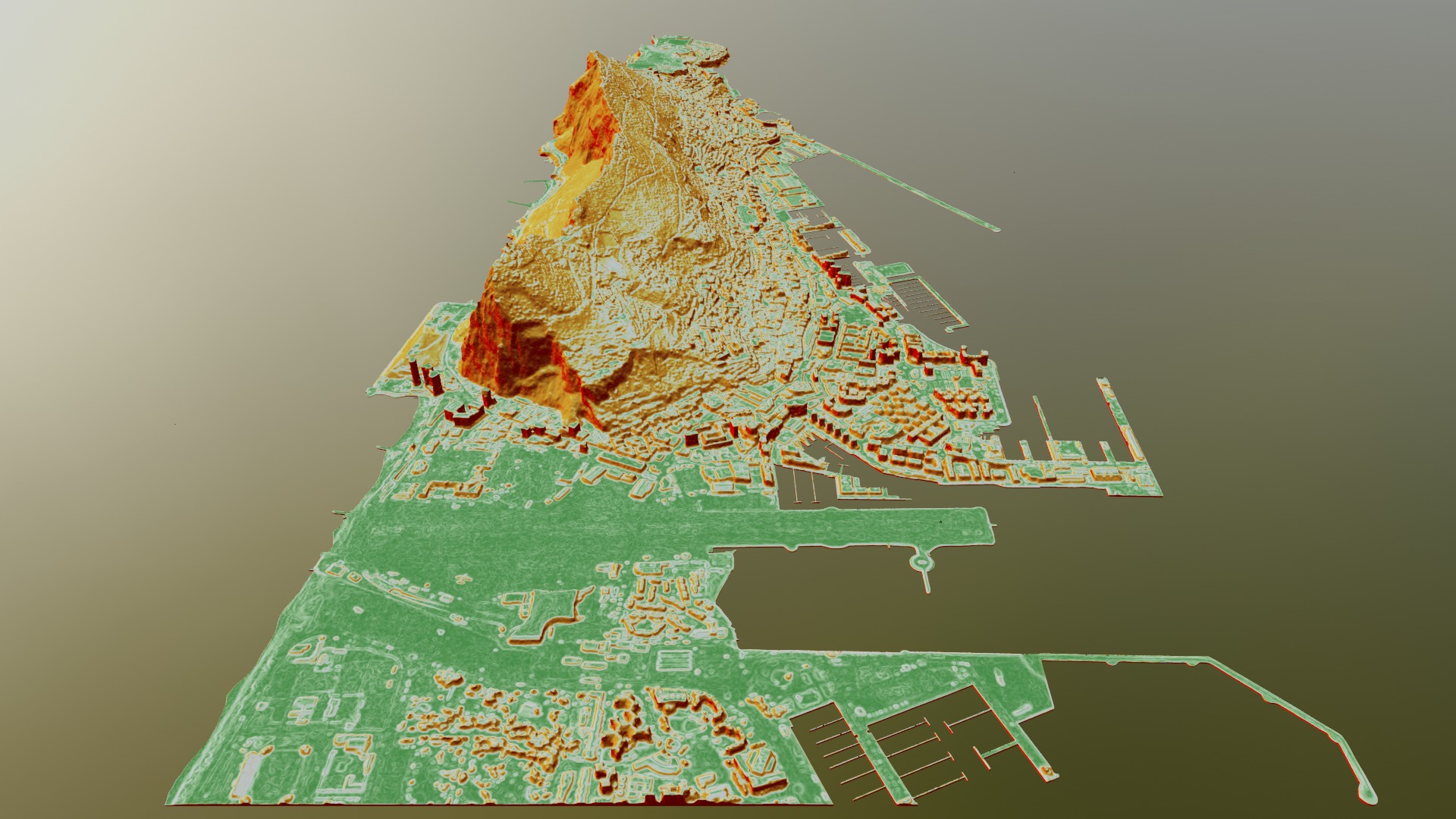 Gibraltar Multipurpose 3D Terrain Model 3D model_41