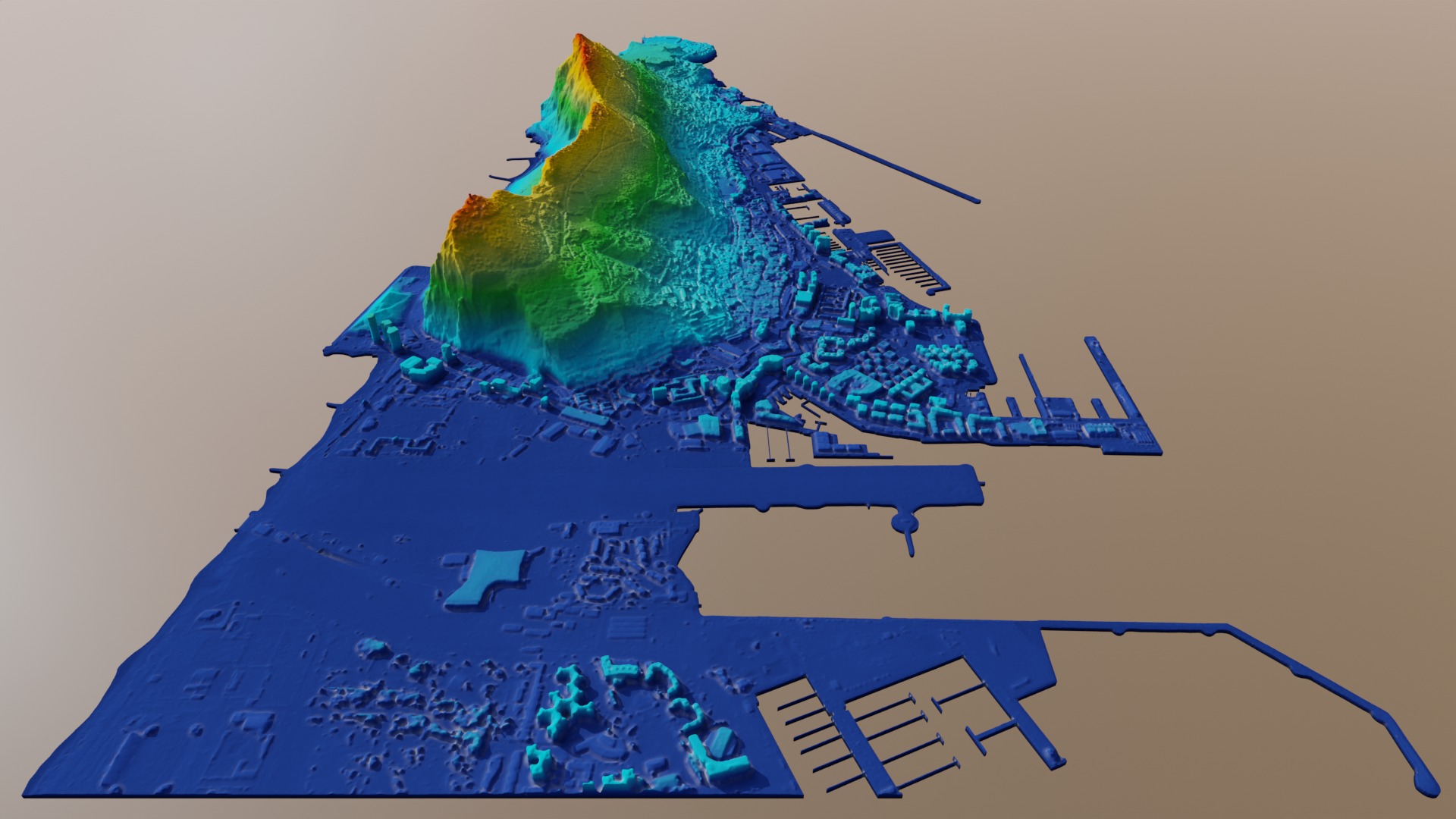 Gibraltar Multipurpose 3D Terrain Model 3D model_37
