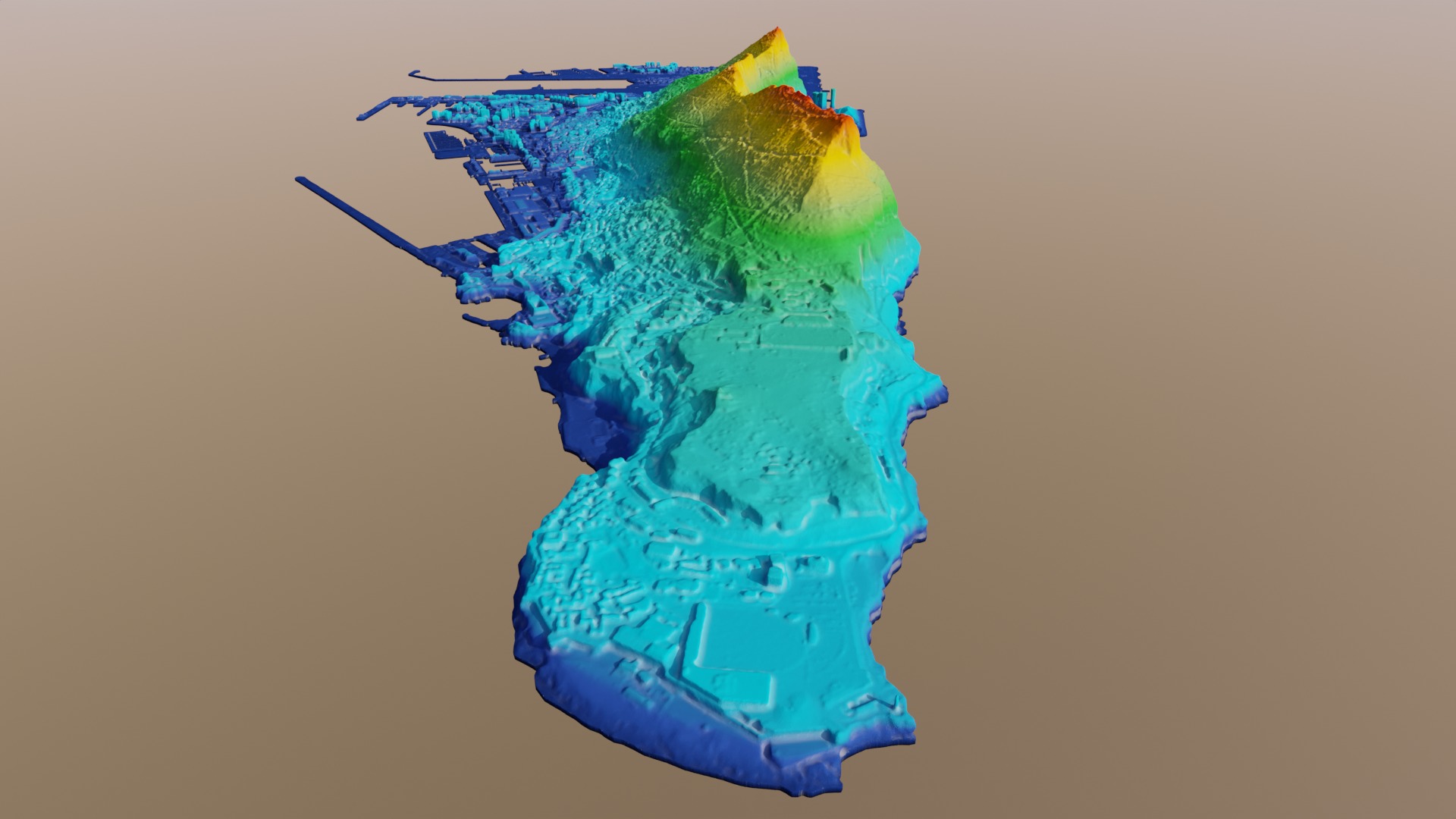 Gibraltar Multipurpose 3D Terrain Model 3D model_33