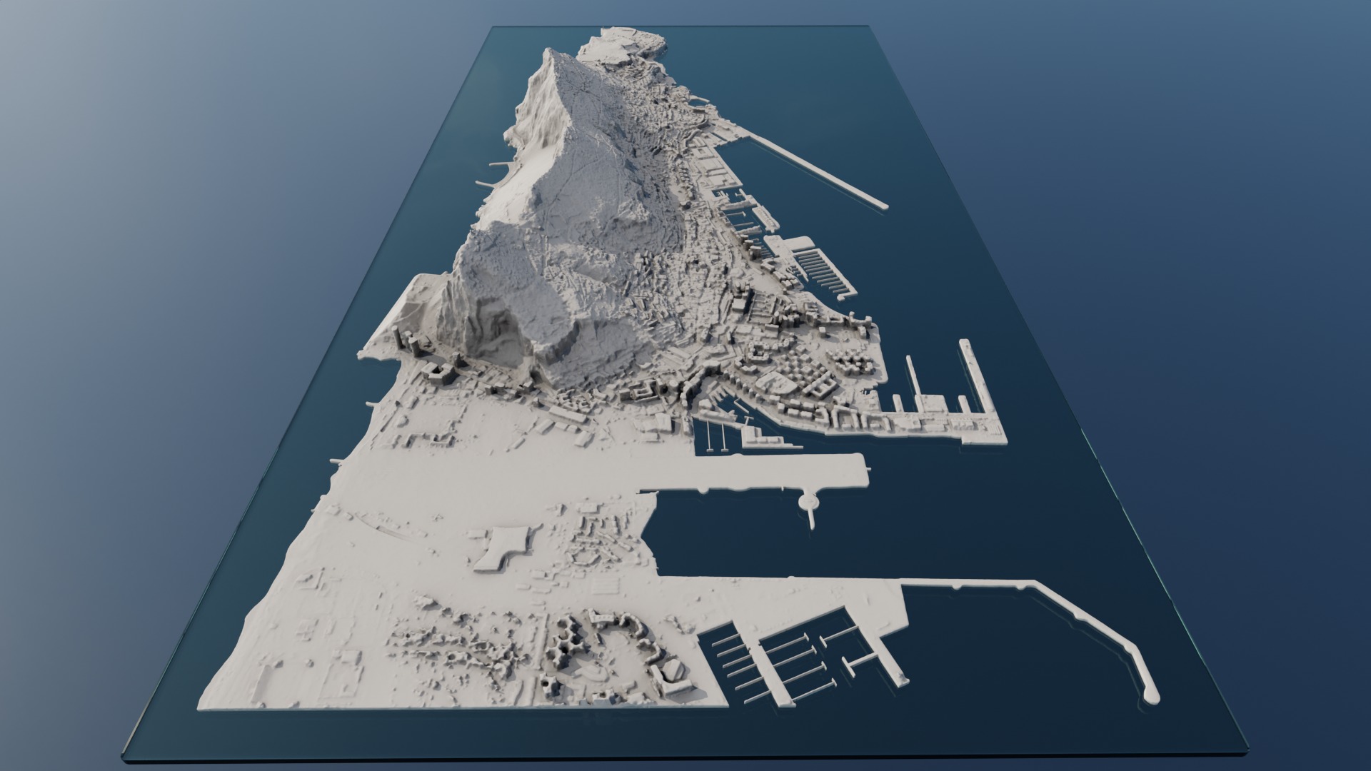 Gibraltar Multipurpose 3D Terrain Model 3D model_15