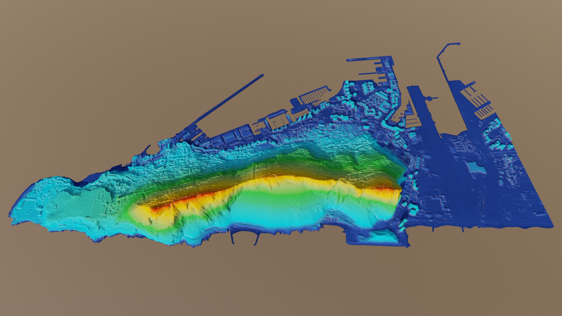 Gibraltar Multipurpose 3D Terrain Model 3D model_35