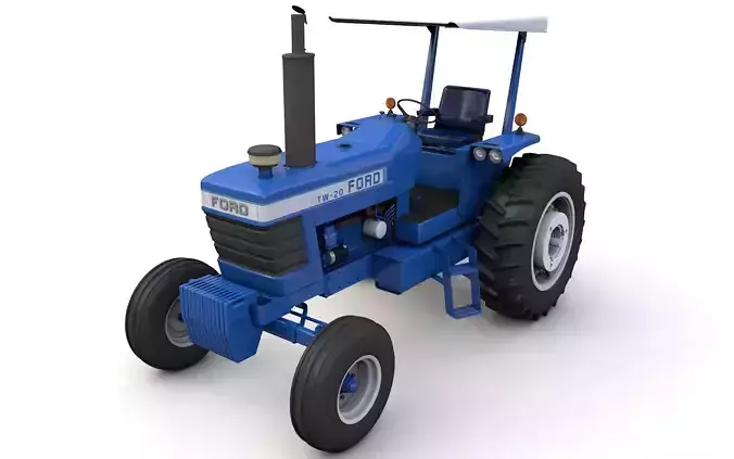 TW20 Tractor 1978 With Canopy 3D model