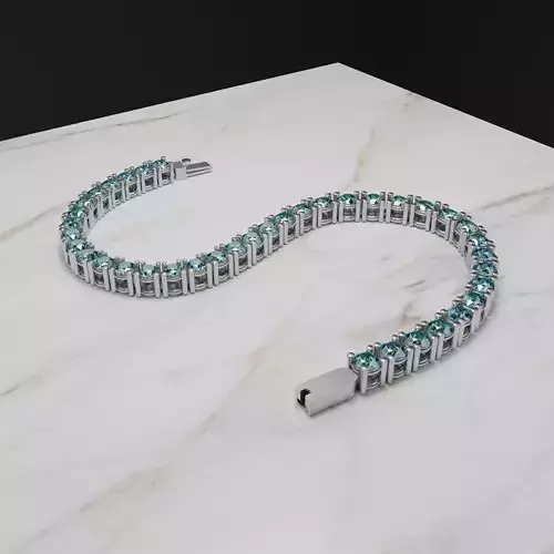 Diamond bracelet jewerly 3D model