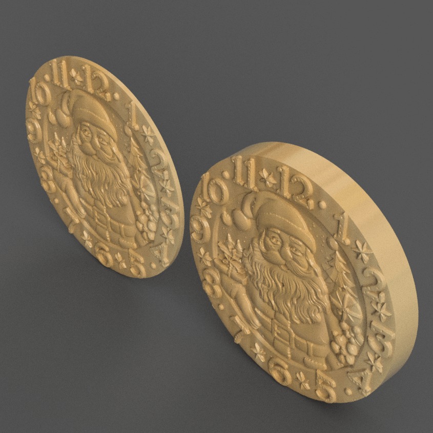 Santa Claus Wall Clock 3D Design for Holiday Decor and Gifts 3D print model_1