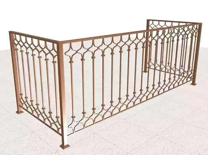 Iron balcony railing