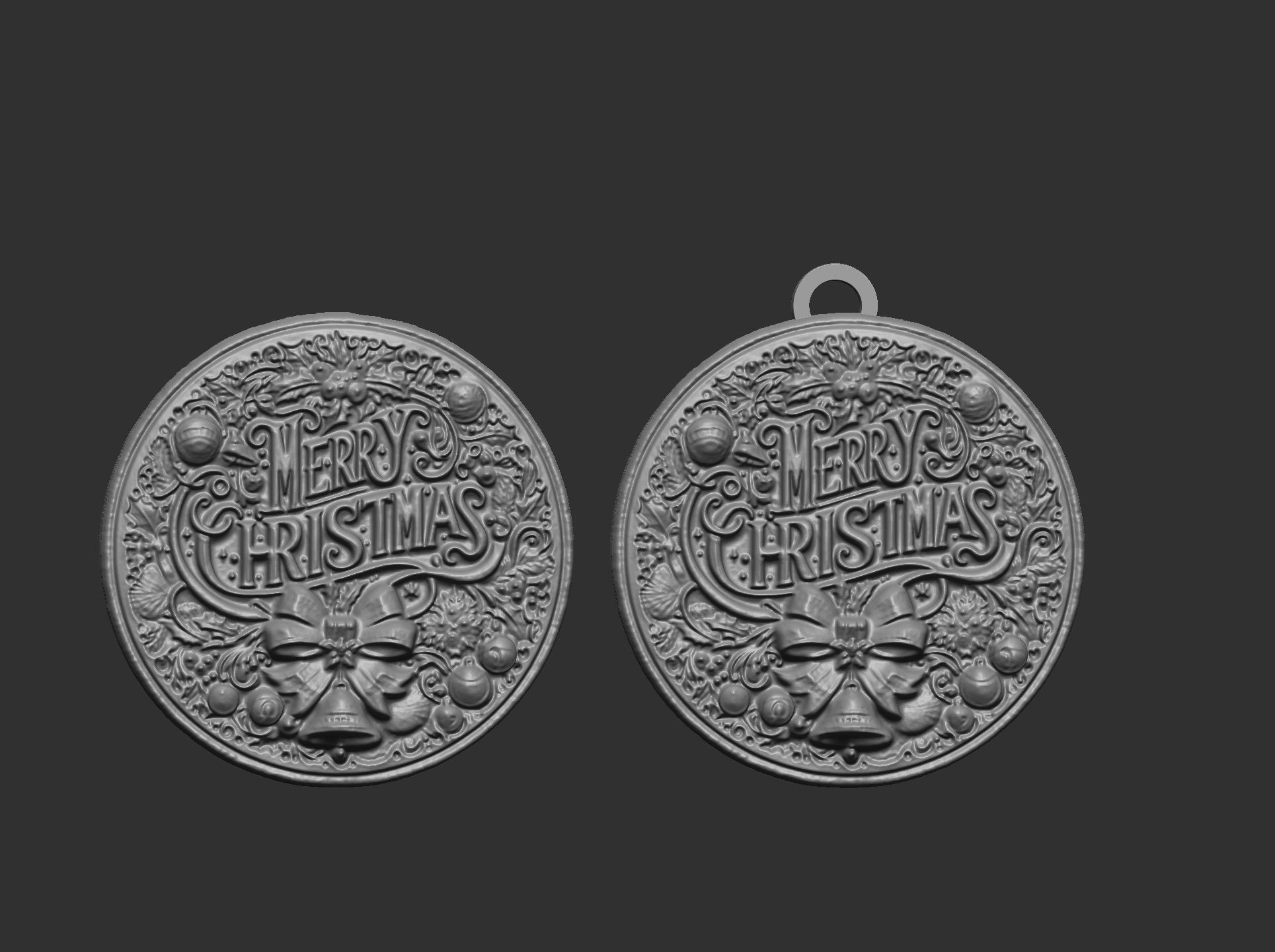 marrychristmas decor  3D print model_3