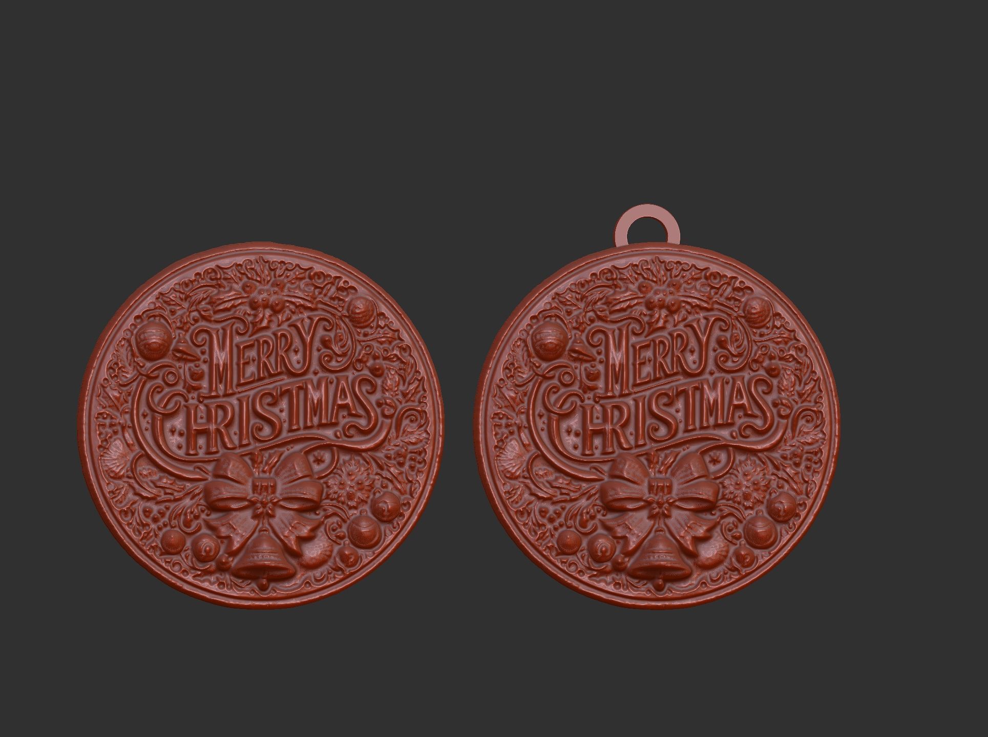 marrychristmas decor  3D print model_4