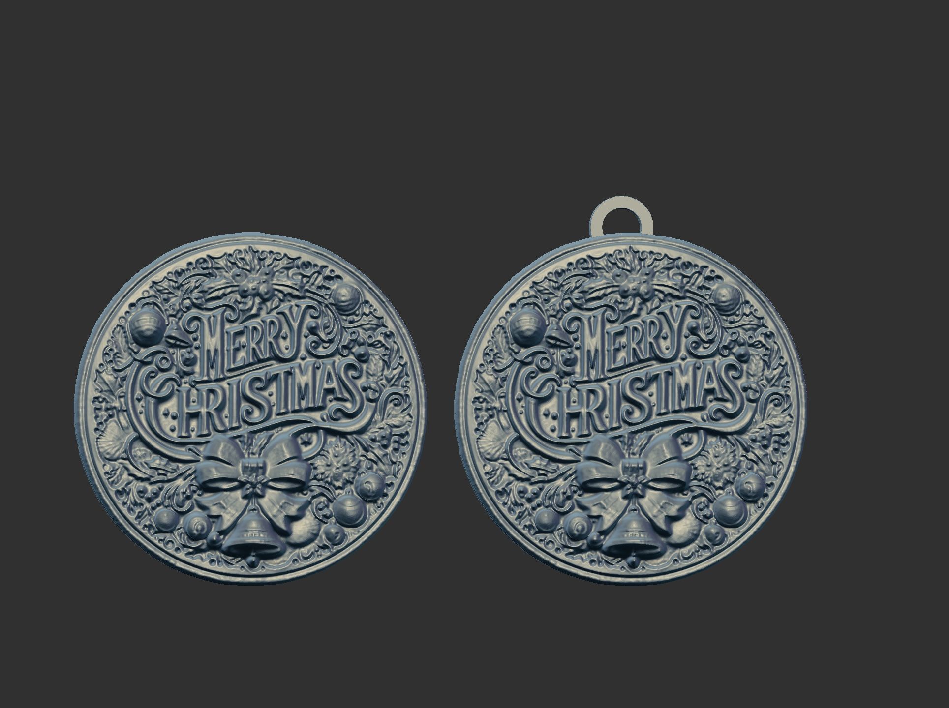 marrychristmas decor  3D print model_2