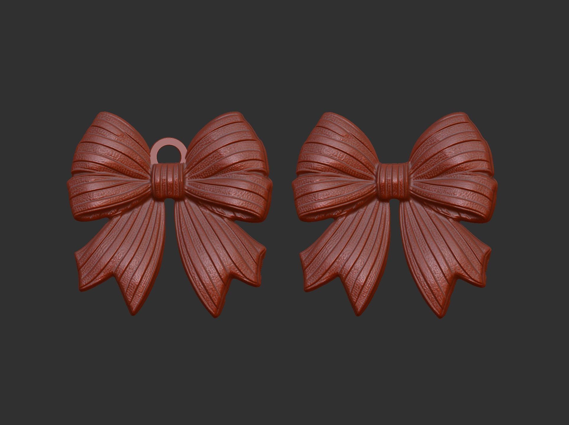christmas bow decor  3D print model_2