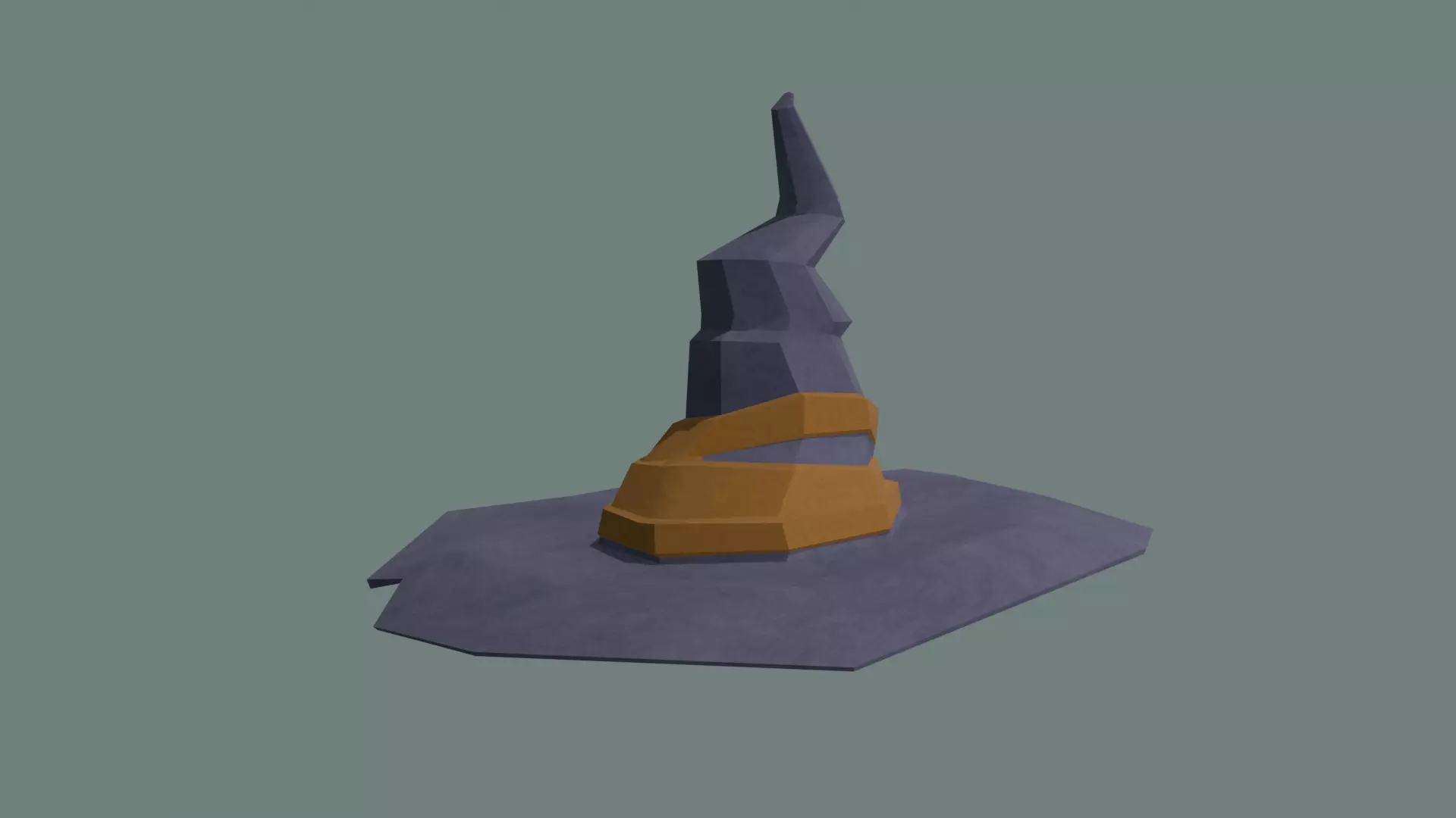 Low Poly witch hat Free low-poly 3D model