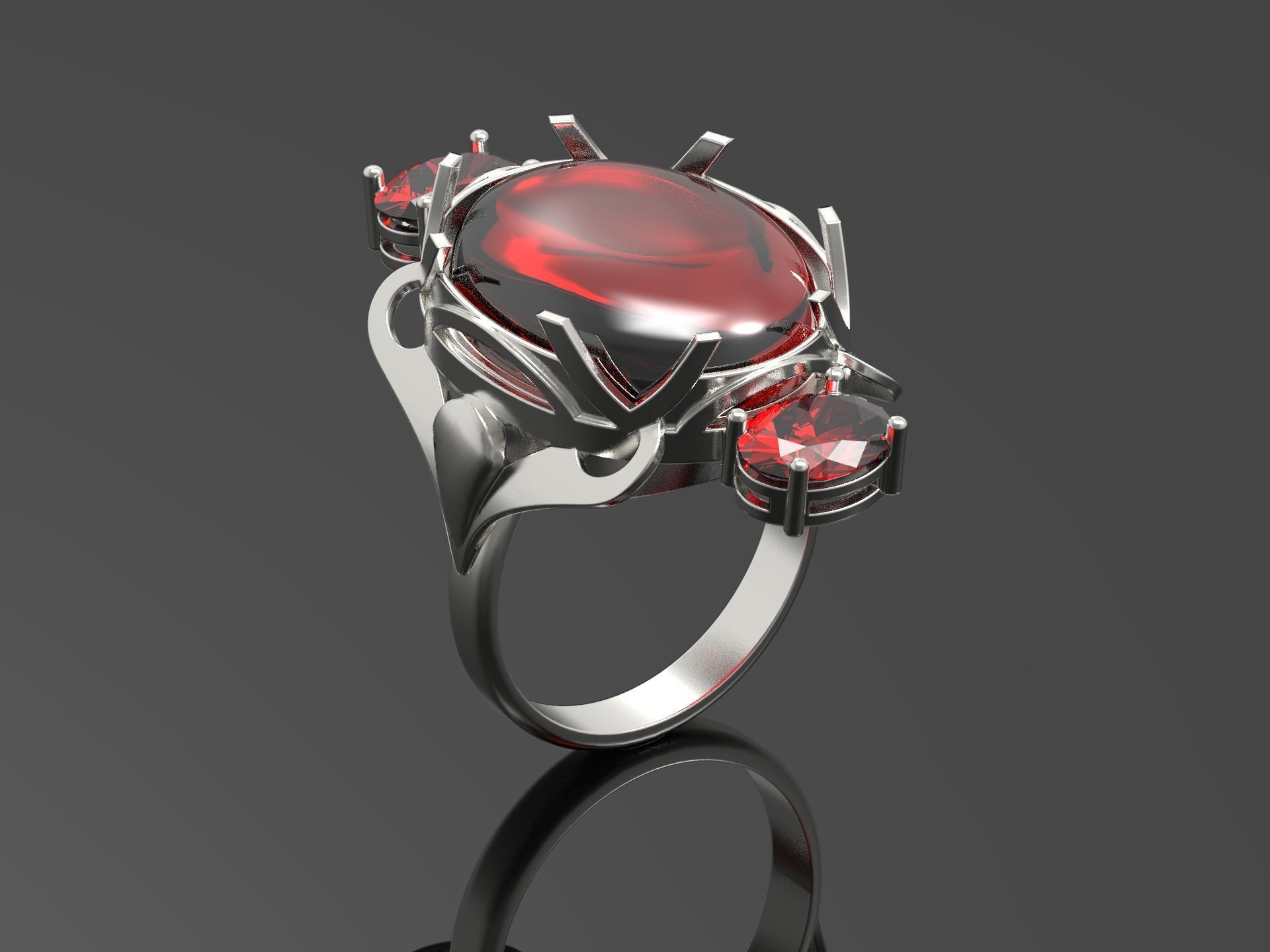 Oval ring 17811 3D print model_11
