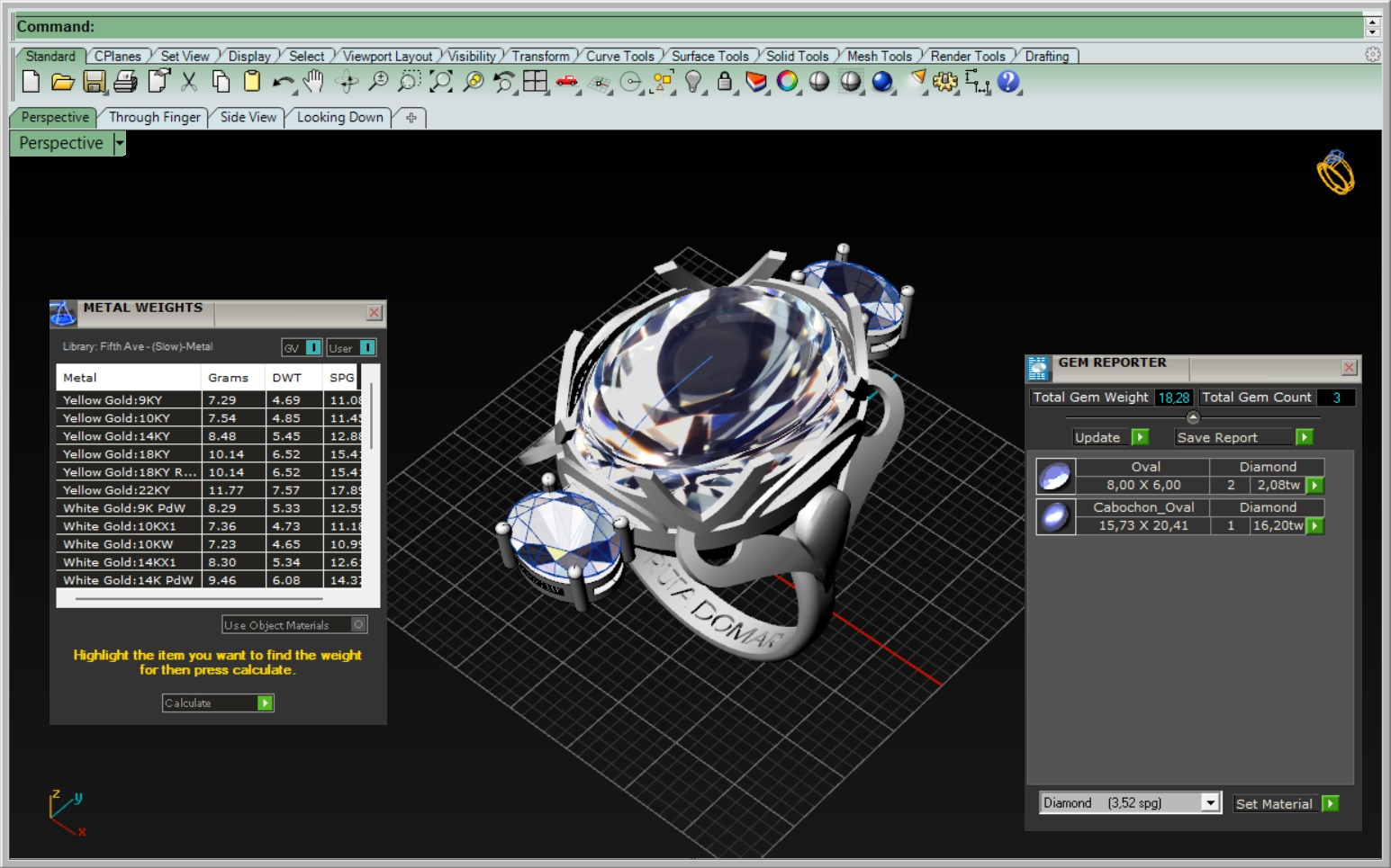 Oval ring 17811 3D print model_6