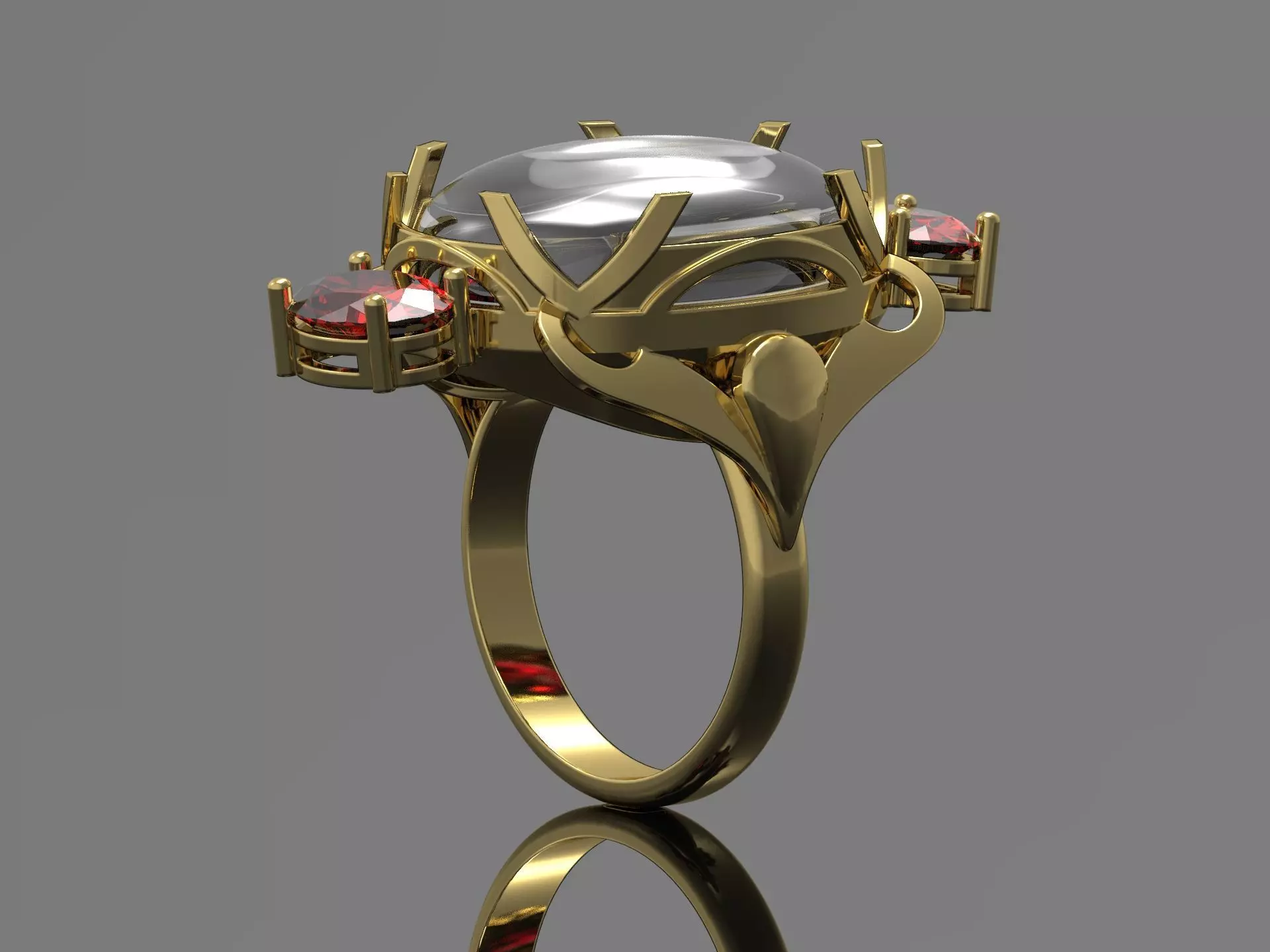 Oval ring 17811 3D print model_0