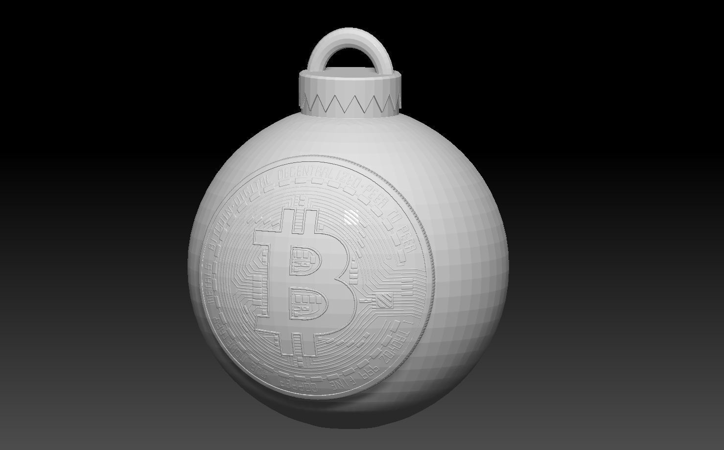 Christmas Tree Ornament - BITCOIN THEMED CHRISTMAS TREE ORNAMENT 3D print model_9