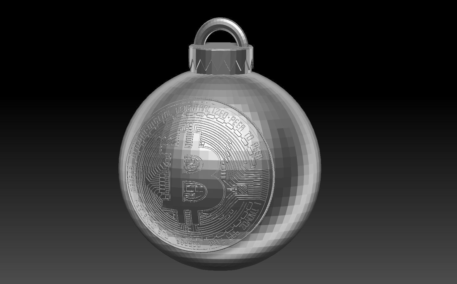 Christmas Tree Ornament - BITCOIN THEMED CHRISTMAS TREE ORNAMENT 3D print model_1