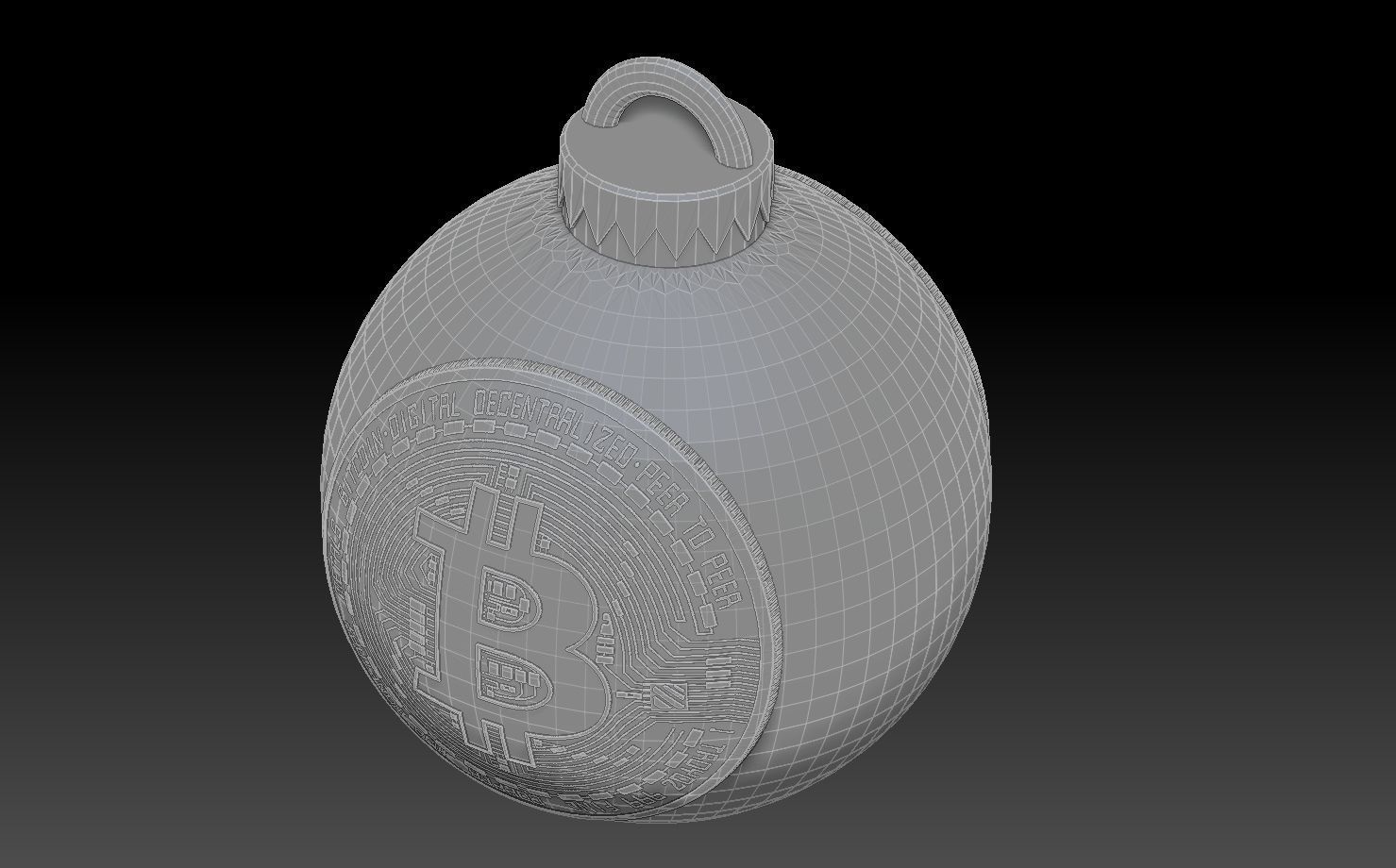 Christmas Tree Ornament - BITCOIN THEMED CHRISTMAS TREE ORNAMENT 3D print model_2