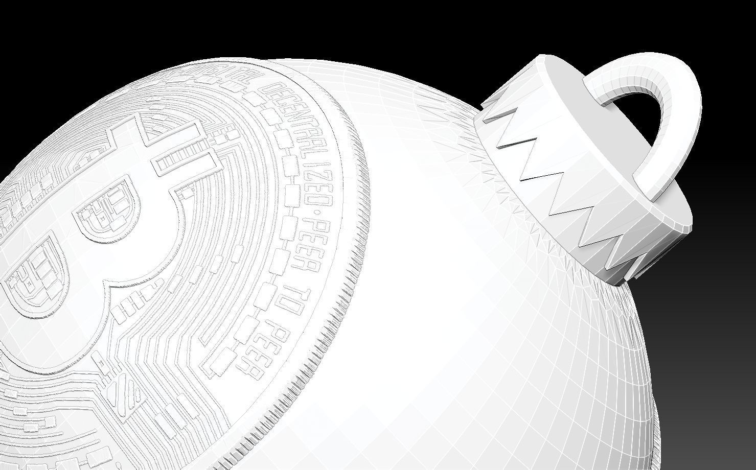 Christmas Tree Ornament - BITCOIN THEMED CHRISTMAS TREE ORNAMENT 3D print model_11