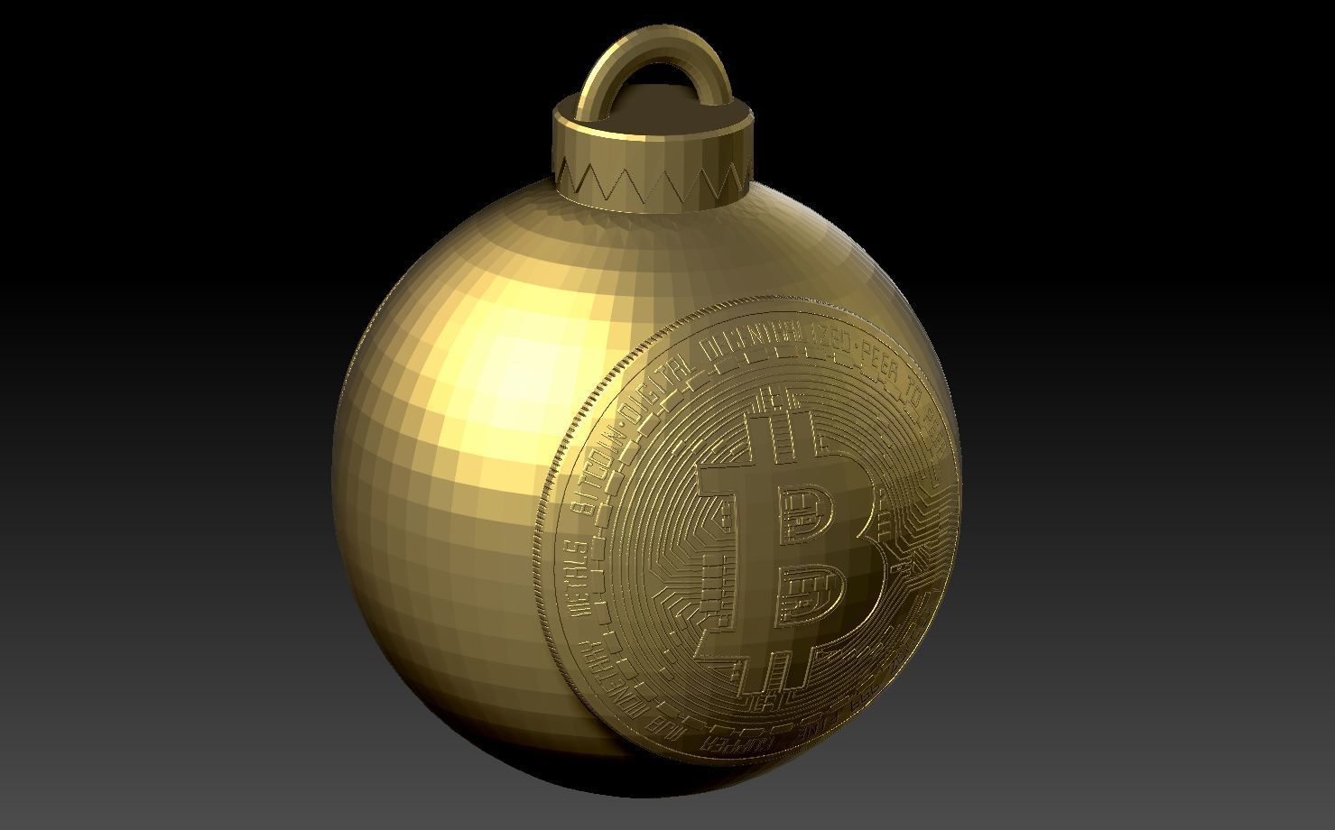 Christmas Tree Ornament - BITCOIN THEMED CHRISTMAS TREE ORNAMENT 3D print model_6