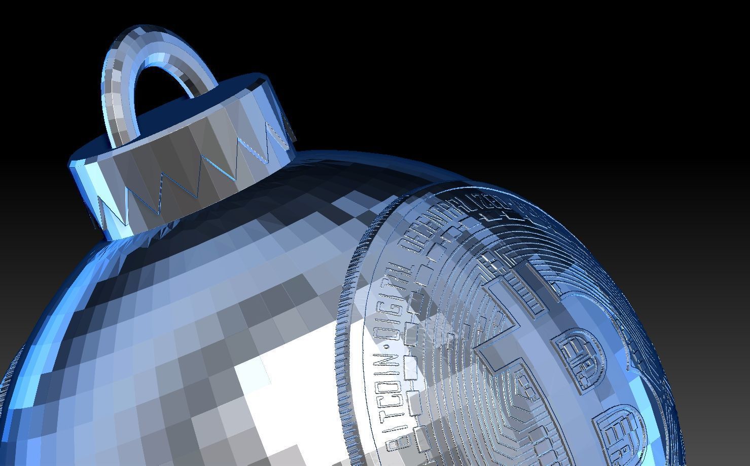 Christmas Tree Ornament - BITCOIN THEMED CHRISTMAS TREE ORNAMENT 3D print model_3