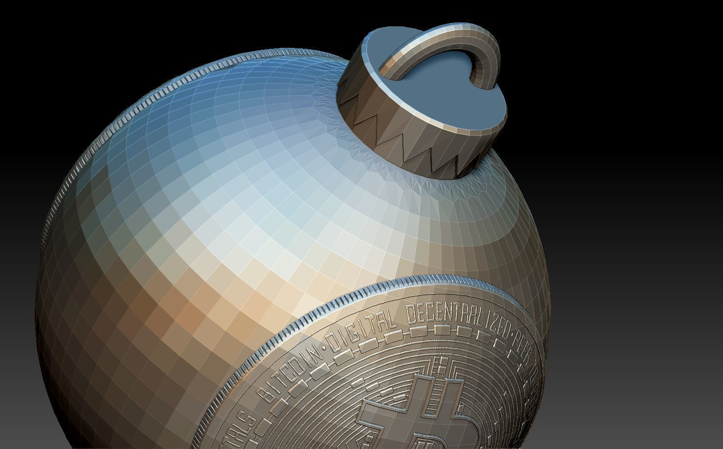 Christmas Tree Ornament - BITCOIN THEMED CHRISTMAS TREE ORNAMENT 3D print model_18