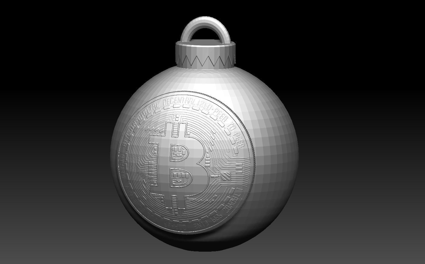 Christmas Tree Ornament - BITCOIN THEMED CHRISTMAS TREE ORNAMENT 3D print model_10