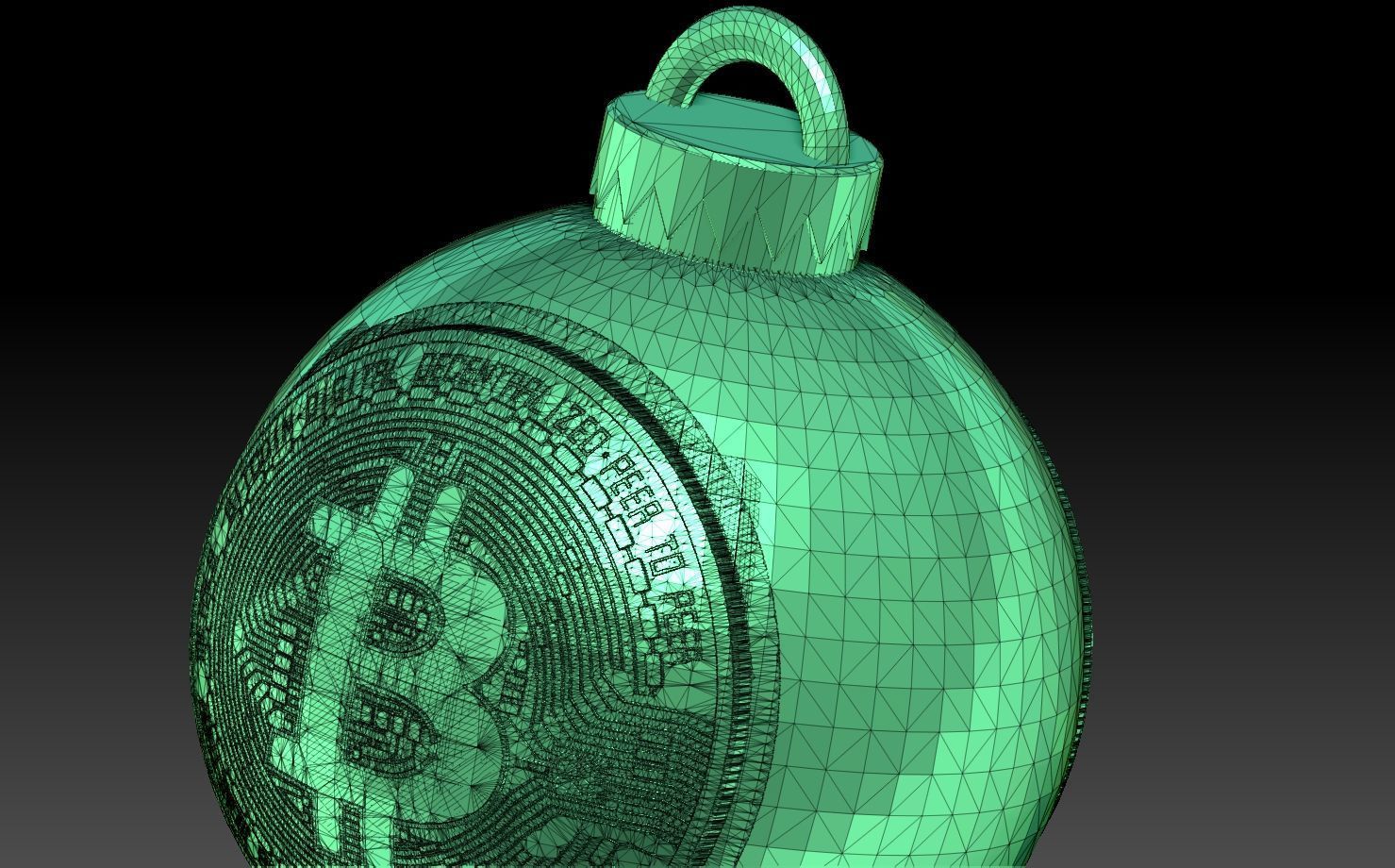 Christmas Tree Ornament - BITCOIN THEMED CHRISTMAS TREE ORNAMENT 3D print model_4