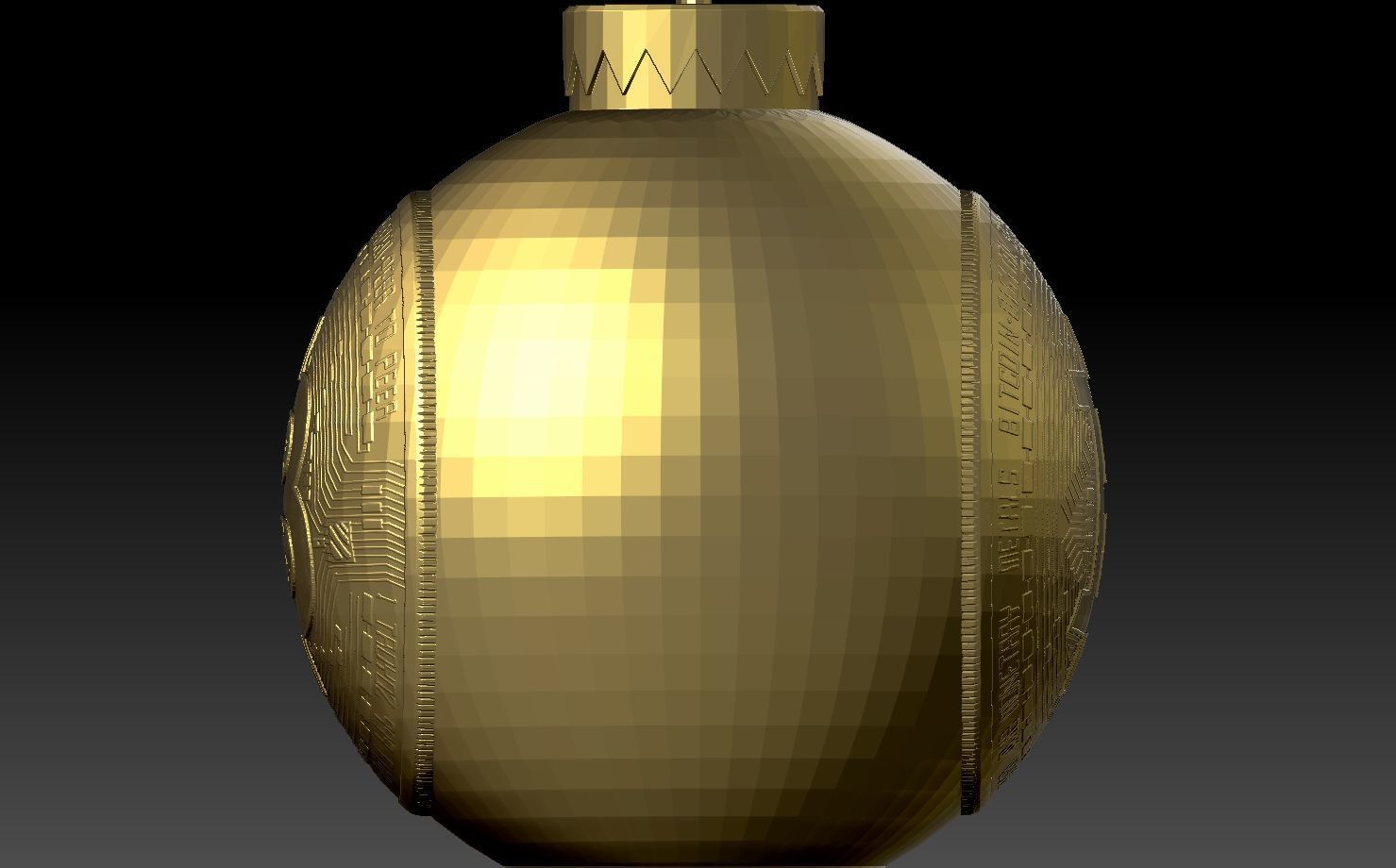 Christmas Tree Ornament - BITCOIN THEMED CHRISTMAS TREE ORNAMENT 3D print model_7