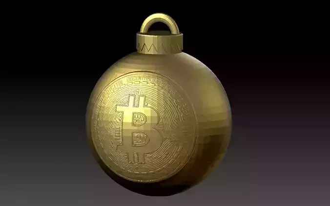 Christmas Tree Ornament - BITCOIN THEMED CHRISTMAS TREE ORNAMENT 3D print model