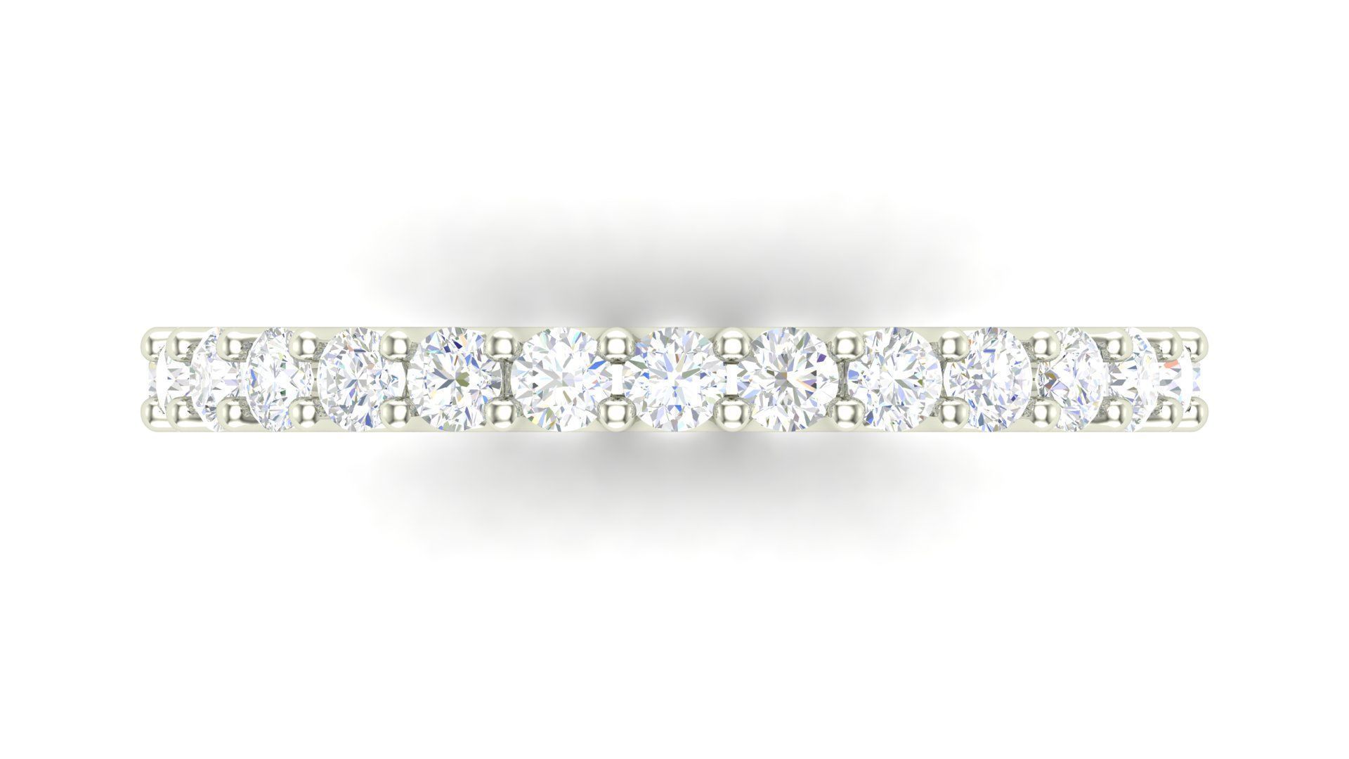 U Shaped Eternity Ring 2 point 2 mm stone size swiss 18 and EU58 3D print model_8