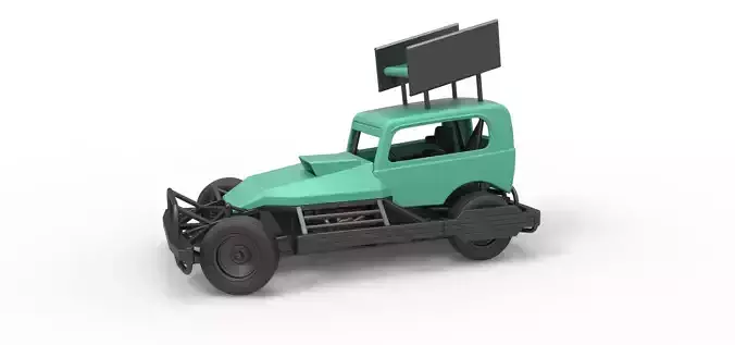 New Zealand Superstock car while turning Scale 1 to 25