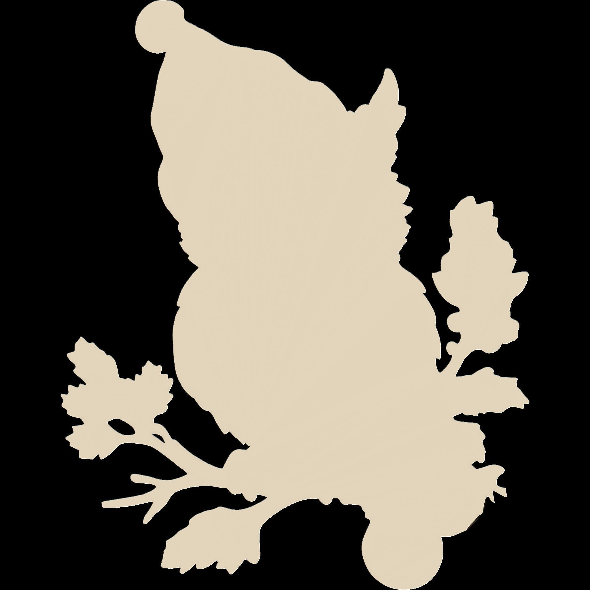 The Owl of Christmas Relief STL file for 3d Printing or CNC 3D print model_6