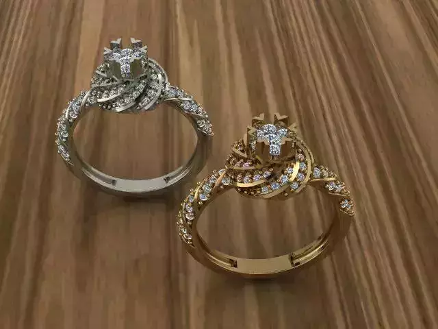 Beautiful gold silver Ring