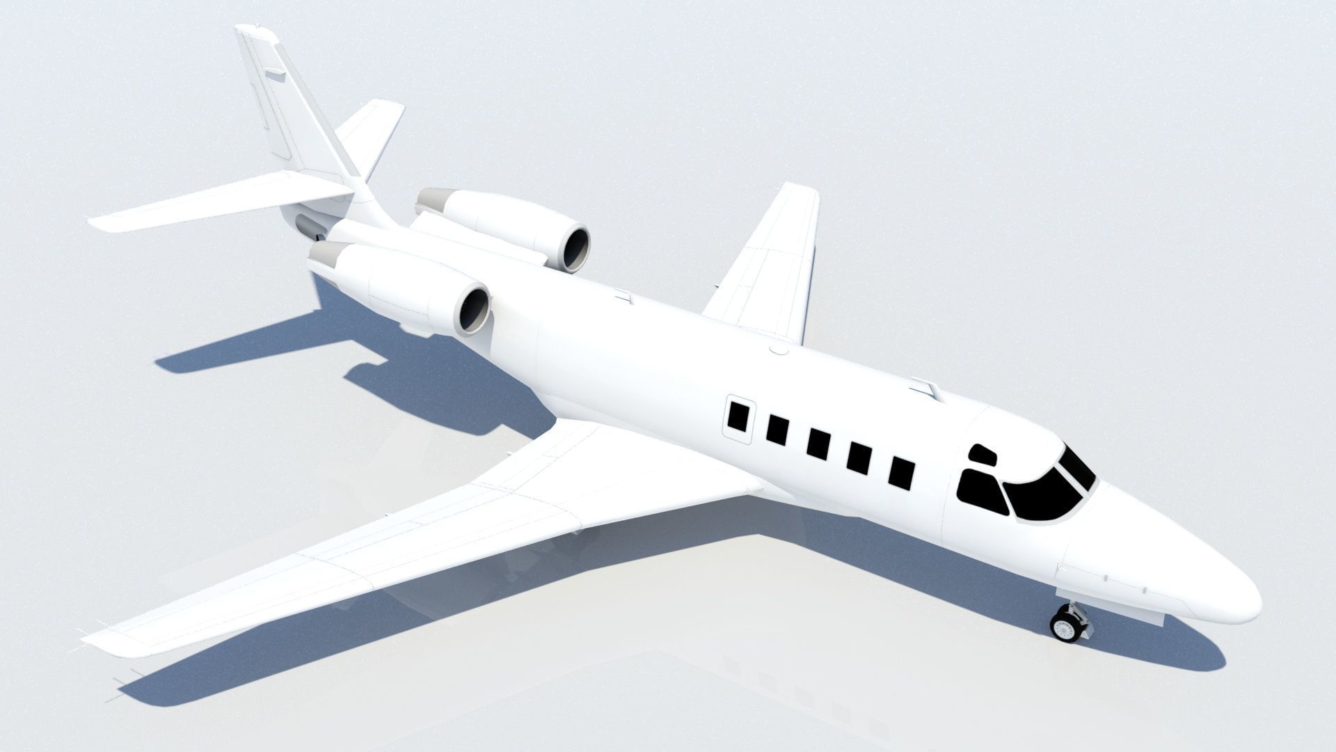 Astra 1125 G100 low poly static Low-poly 3D model_6