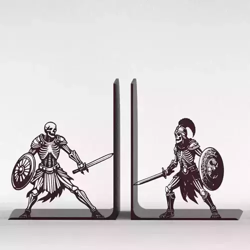 Skeleton Warriors Bookends