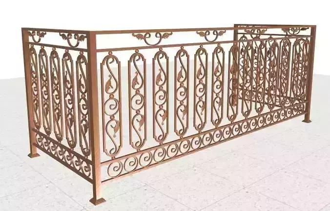 Wrought iron balcony railings