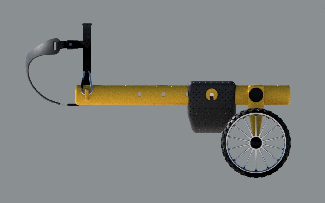 Biomedical Dog Wheelchair 3D print model_1