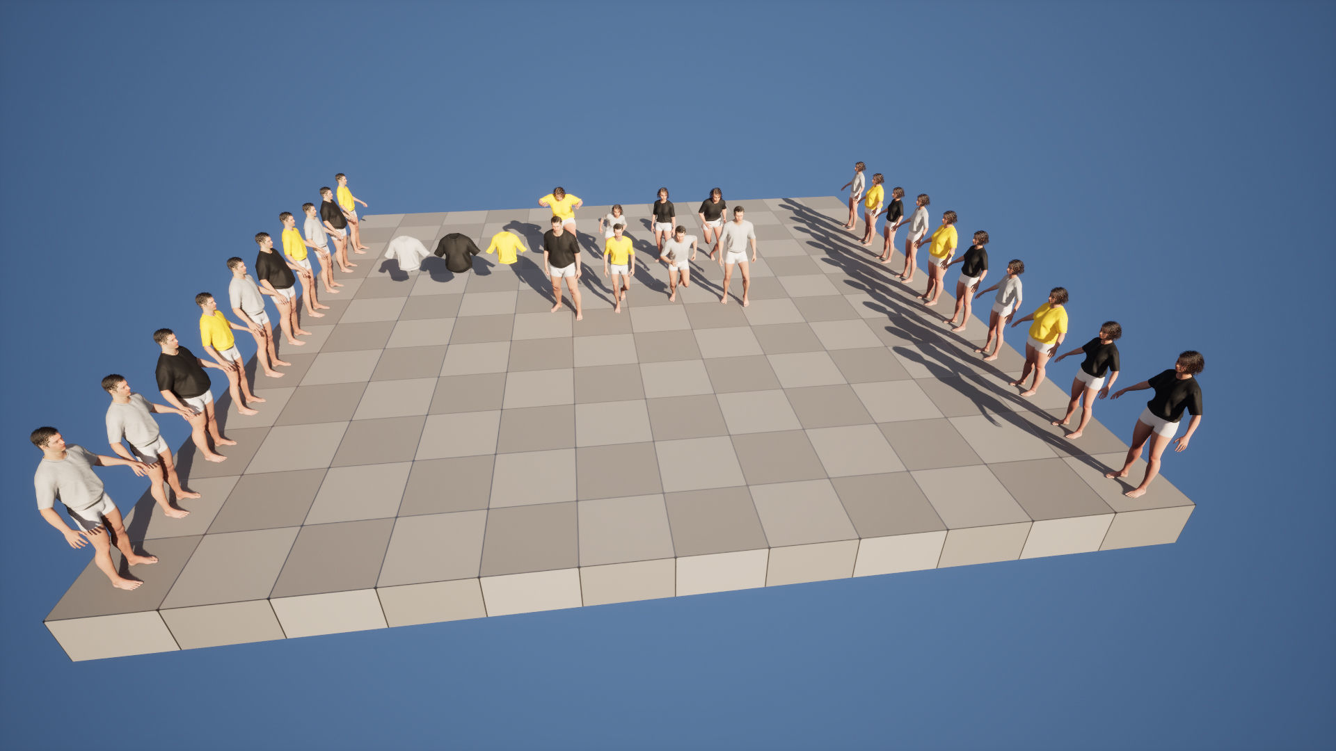 TShirt 205 - All MH Bodies - UE5 Skeletons - Rigged Low-poly 3D model_12