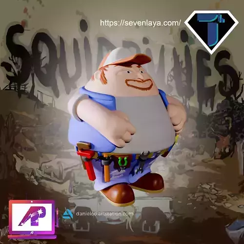 Plumber Bubba Wilfred or Plumber Bahah Squidbillies 3D print model
