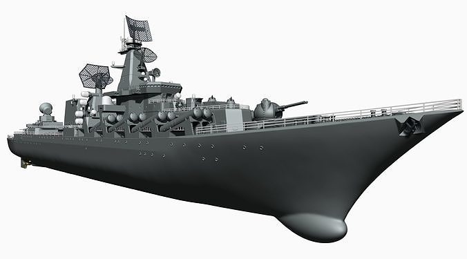 Warship moskva for 3d print 3D print model